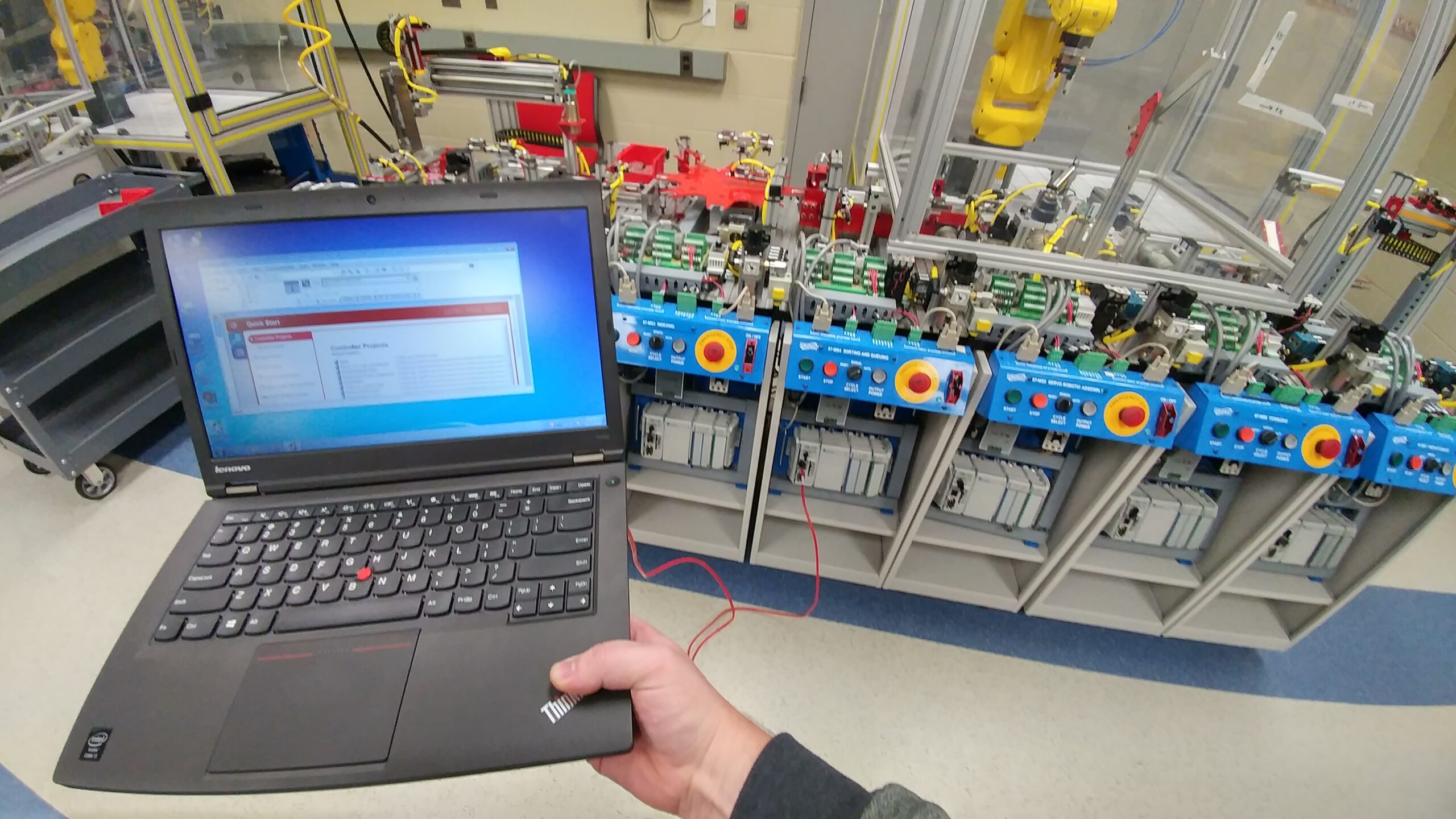 PLC training station with Lap Top